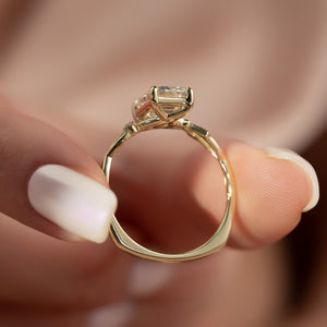 The Twig Set With A 2 Carat Emerald Lab Diamond