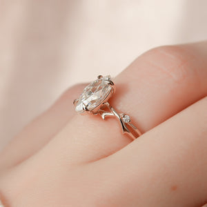 The Twig Set With A 2 Carat Marquise Lab Diamond