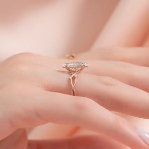 The Twig Set With A 2 Carat Marquise Lab Diamond