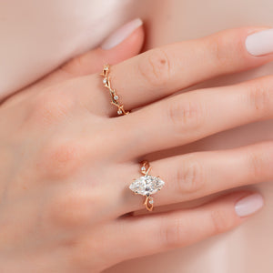 The Twig Set With A 2 Carat Marquise Lab Diamond