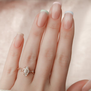 The Twig Set With A 2 Carat Marquise Lab Diamond