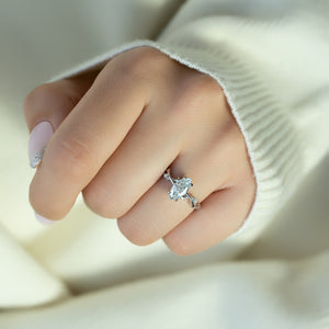 The Twig Set With A 2 Carat Marquise Lab Diamond