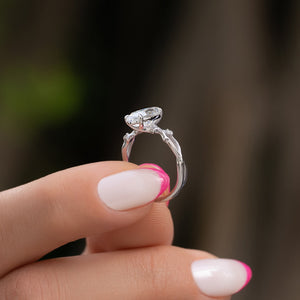 The Twig Set With A 2 Carat Marquise Lab Diamond