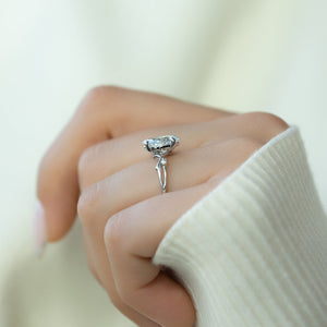 The Twig Set With A 2 Carat Marquise Lab Diamond