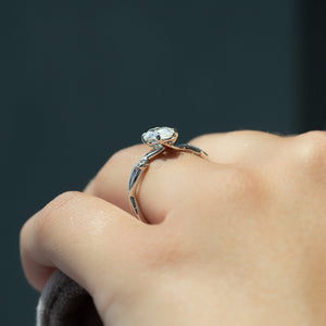 The Twig Set With A 2 Carat Marquise Lab Diamond
