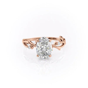 The Twig Set With A 1 Carat Oval Lab Diamond