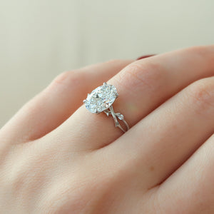 The Twig Set With A 2 Carat Oval Lab Diamond