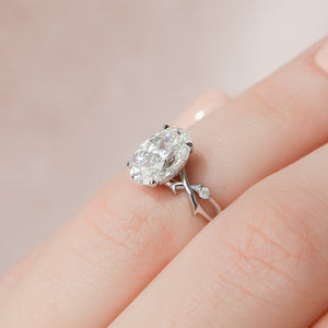 The Twig Set With A 2 Carat Oval Lab Diamond