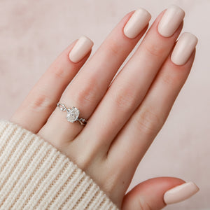 The Twig Set With A 2 Carat Oval Lab Diamond