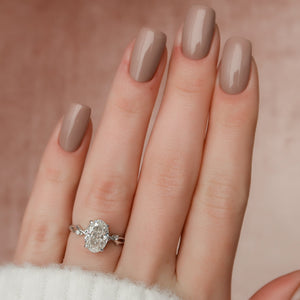 The Twig Set With A 2 Carat Oval Lab Diamond