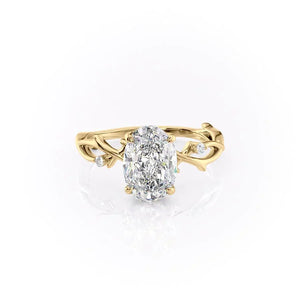 The Twig Set With A Oval Moissanite