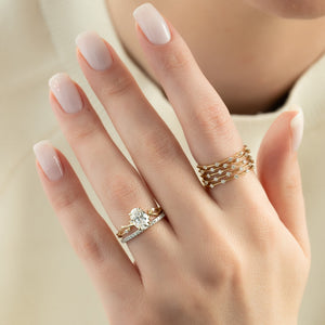 The Twig Set With A 3 Carat Oval Lab Diamond