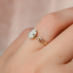 The Twig Set With A 3 Carat Oval Lab Diamond