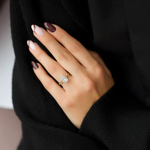 The Twig Set With A 3 Carat Oval Lab Diamond