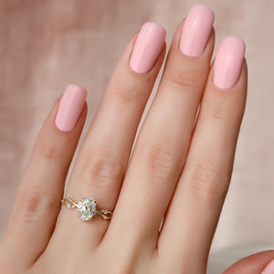 The Twig Set With A 3 Carat Oval Lab Diamond