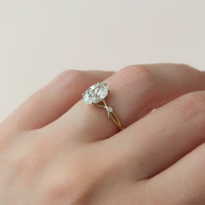 The Twig Set With A 3 Carat Oval Lab Diamond