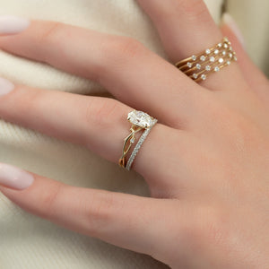 The Twig Set With A 3 Carat Oval Lab Diamond