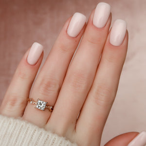 The Twig Set With A 2 Carat Princess Lab Diamond