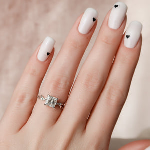 The Twig Set With A 2 Carat Princess Lab Diamond