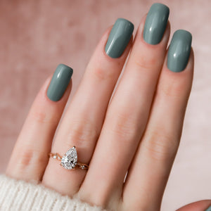 The Twig Set With A 2.5 Carat Pear Lab Diamond