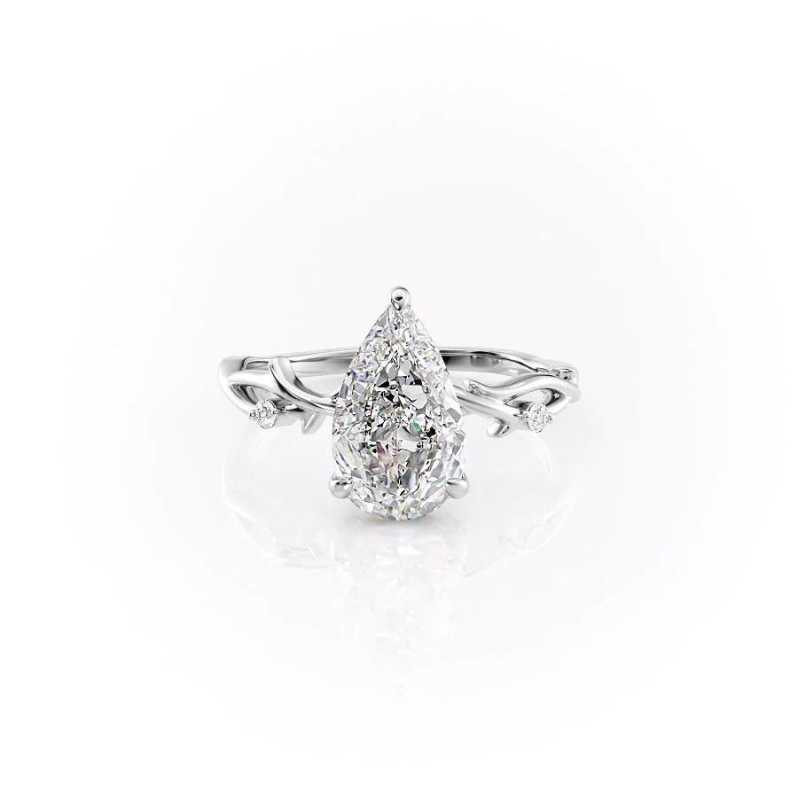The Twig Set With A 2.5 Carat Pear Moissanite