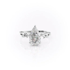 The Twig Set With A Pear Moissanite