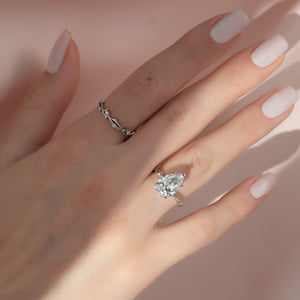 The Twig Set With A 2 Carat Pear Lab Diamond