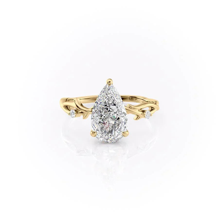 The Twig Set With A 2 Carat Pear Lab Diamond