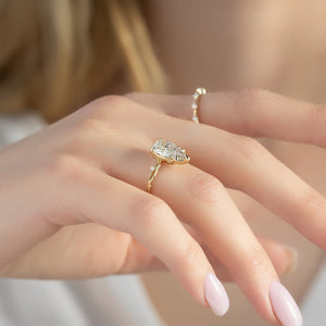 The Twig Set With A 2 Carat Pear Lab Diamond