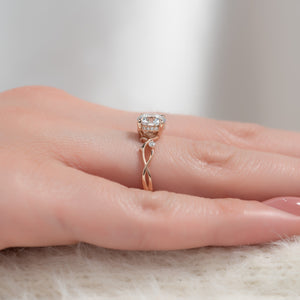 The Twig Set With A 2 Carat Round Lab Diamond