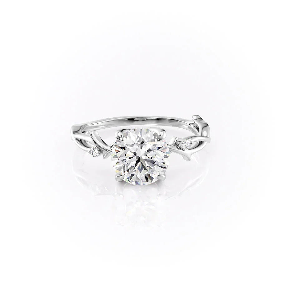The Twig Set With A Round Moissanite