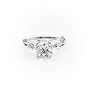 The Twig Set With A 2.5 Carat Round Moissanite