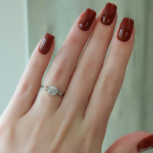 The Twig Set With A 2 Carat Round Lab Diamond