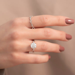 The Twig Set With A 2 Carat Round Lab Diamond