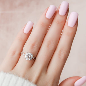The Twig Set With A 2 Carat Round Lab Diamond