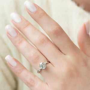 The Twig Set With A 2 Carat Round Lab Diamond