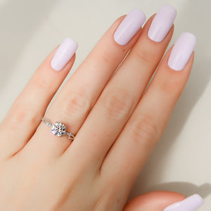 The Twig Set With A 2 Carat Round Lab Diamond