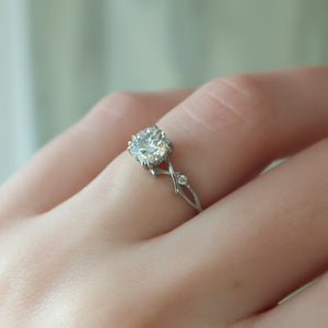 The Twig Set With A 2 Carat Round Lab Diamond