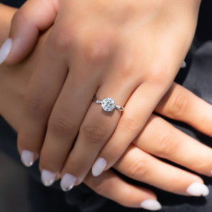 The Twig Set With A 2 Carat Round Lab Diamond