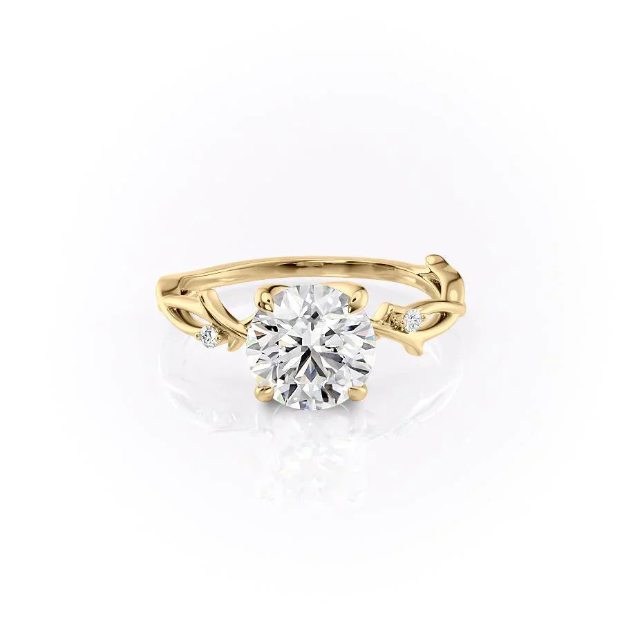 The Twig Set With A 2 Carat Round Lab Diamond
