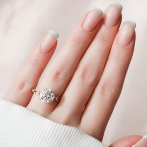The Twig Set With A 2 Carat Round Lab Diamond