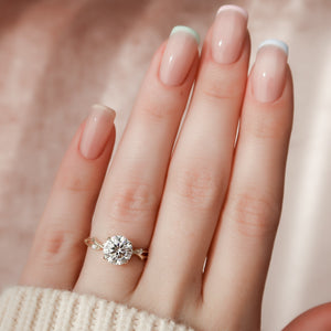 The Twig Set With A 2 Carat Round Lab Diamond