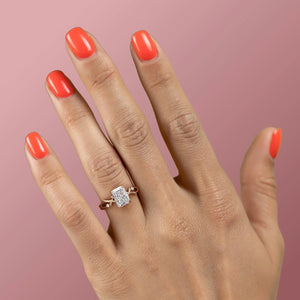 The Twig Set With A 2.5 Carat Radiant Lab Diamond