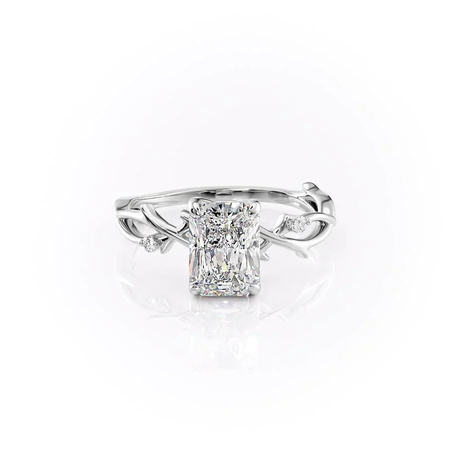 The Twig Set With A 1.5 Carat Radiant Lab Diamond