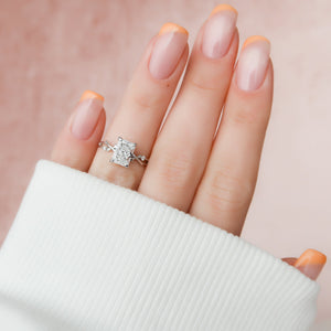 The Twig Set With A 3 Carat Radiant Lab Diamond