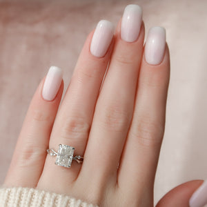 The Twig Set With A 3 Carat Radiant Lab Diamond