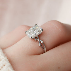 The Twig Set With A 3 Carat Radiant Lab Diamond