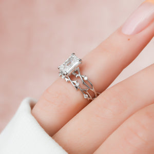 The Twig Set With A 3 Carat Radiant Lab Diamond