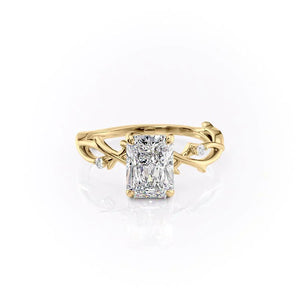 The Twig Set With A 3.5 Carat Radiant Moissanite