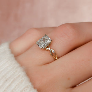The Twig Set With A 2 Carat Radiant Lab Diamond
